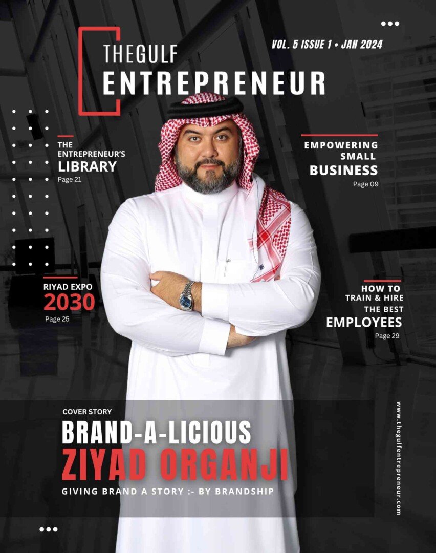 Black & Yellow Geometric Modern Business Magazine Cover