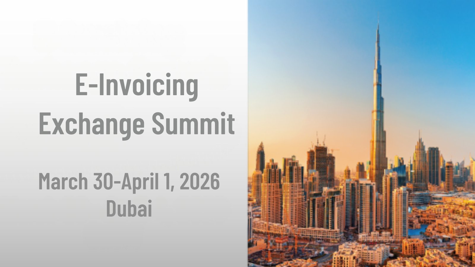 E-Invoicing Summit 2026
